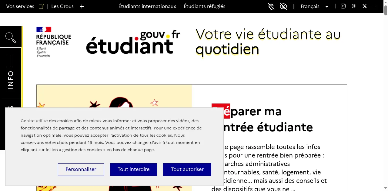 Preview of etudiant.gouv.fr