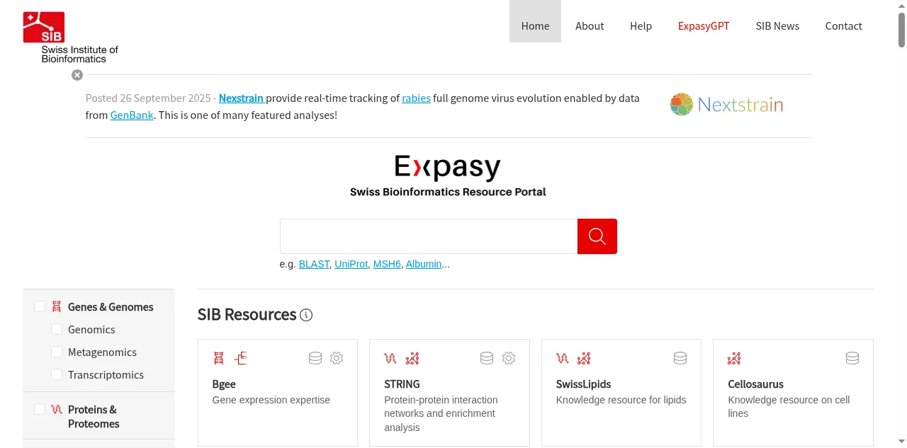 Preview of expasy.org