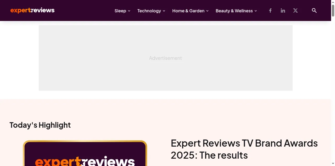 Preview of expertreviews.co.uk