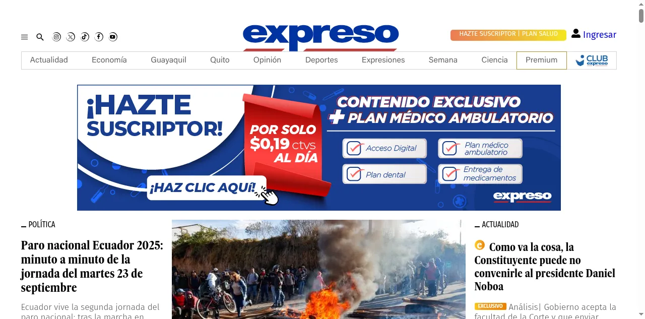 Preview of expreso.ec