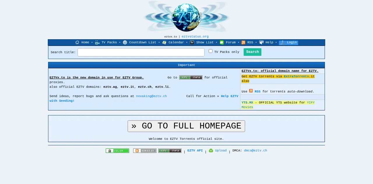 Preview of eztvx.to