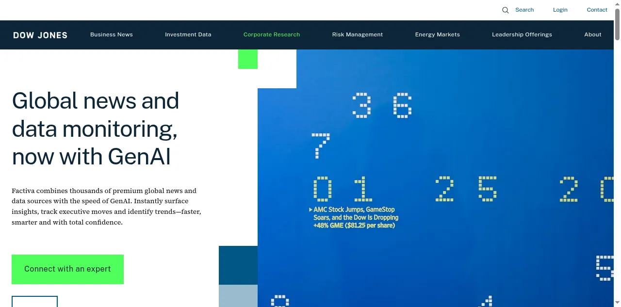 Preview of factiva.com
