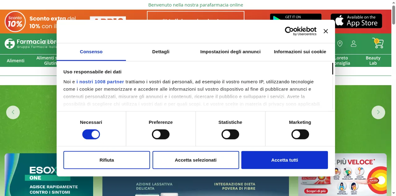 Preview of farmacialoreto.it