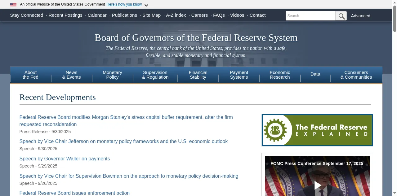 Preview of federalreserve.gov