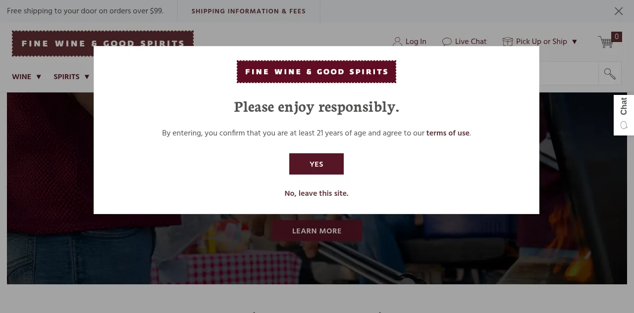 Preview of finewineandgoodspirits.com