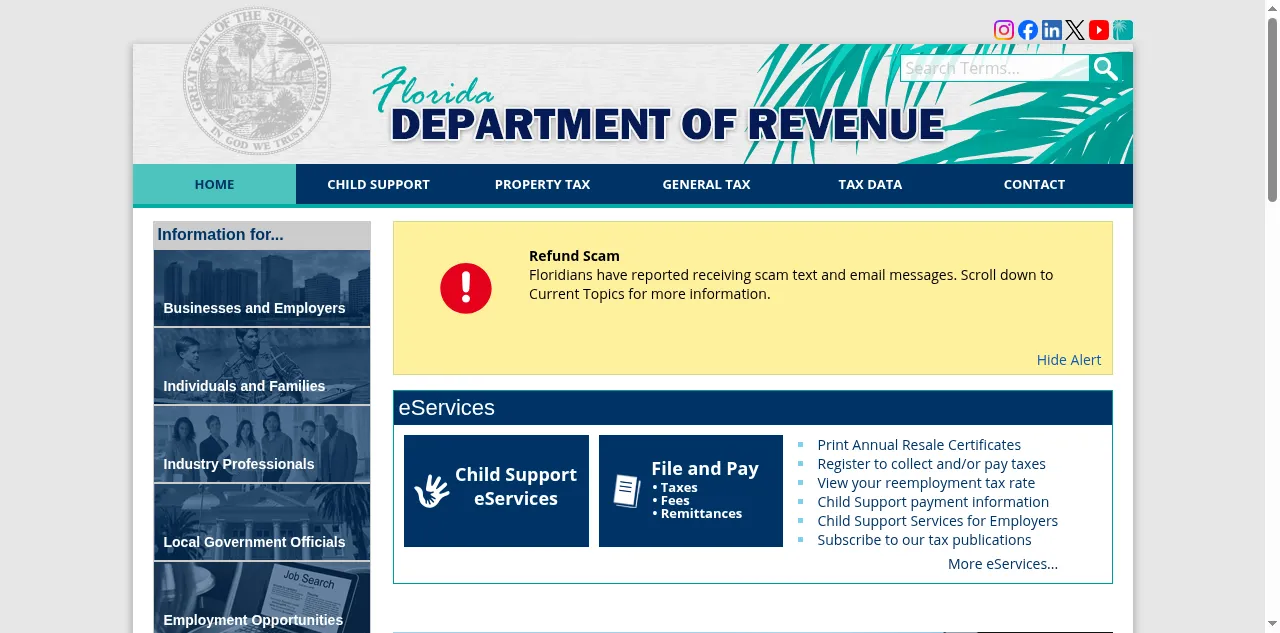 Preview of floridarevenue.com