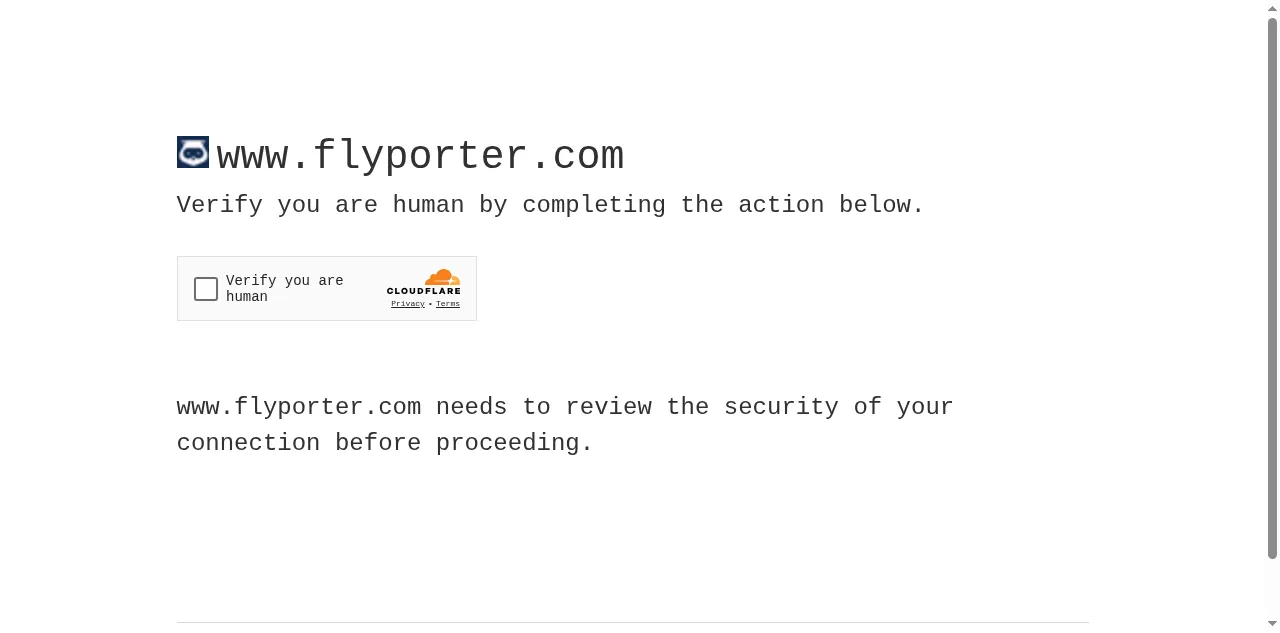 Preview of flyporter.com