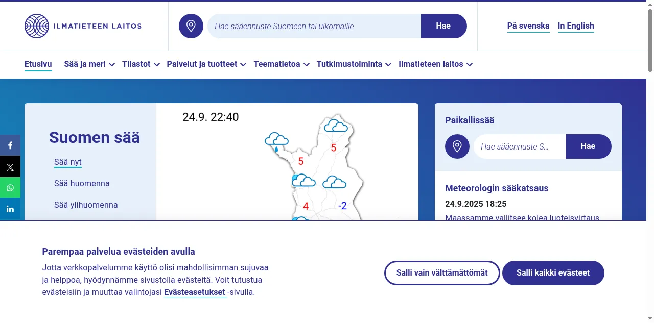 Preview of fmi.fi