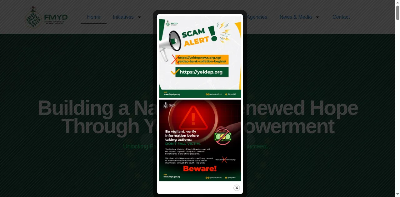 Preview of fmyd.gov.ng