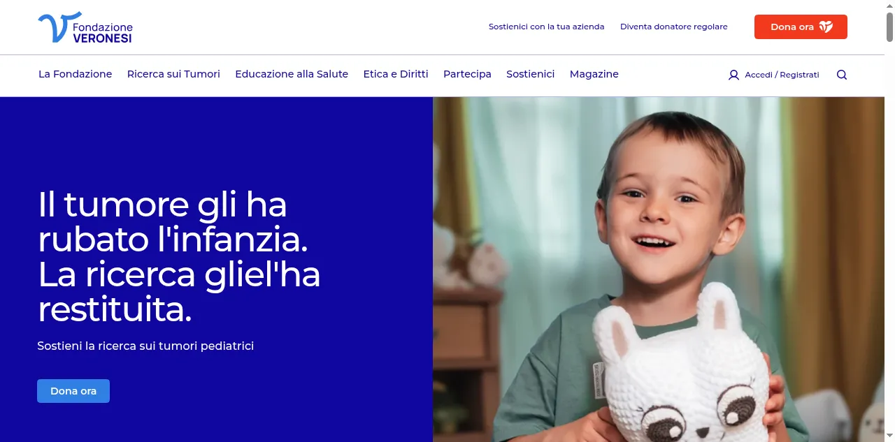 Preview of fondazioneveronesi.it
