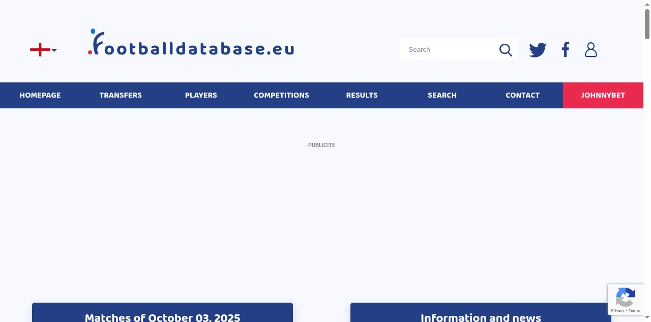 Preview of footballdatabase.eu