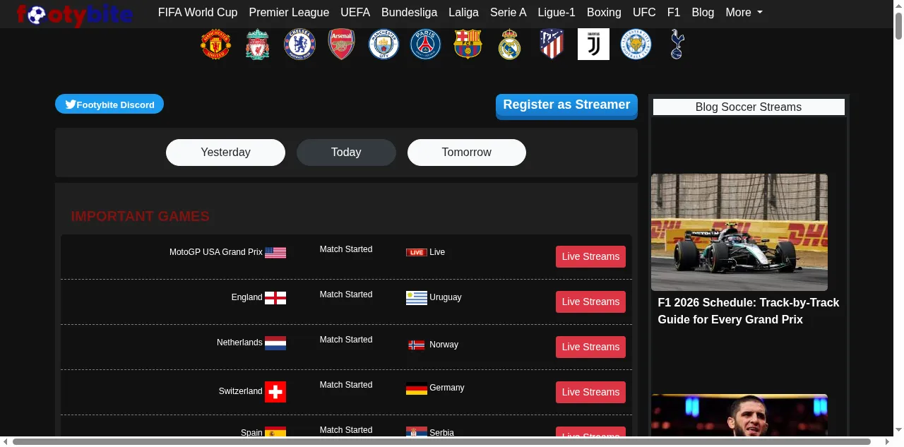 Preview of footybite.to