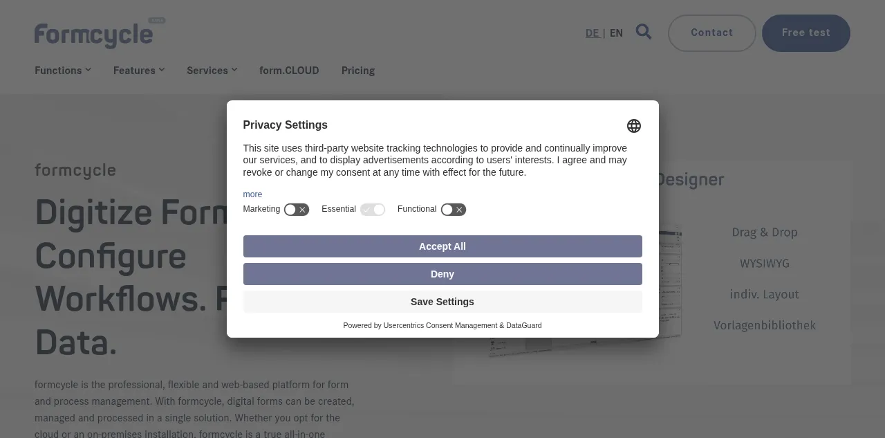 Preview of form.cloud
