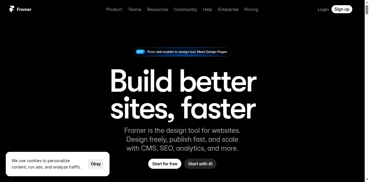 Preview of framer.ai