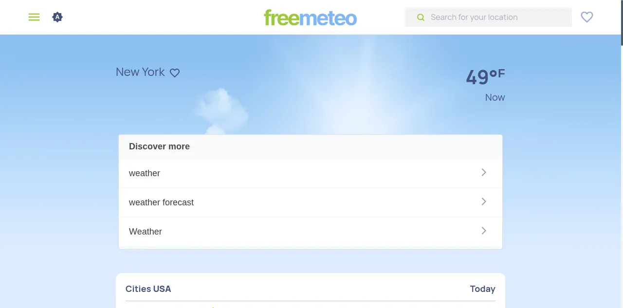 Preview of freemeteo.com