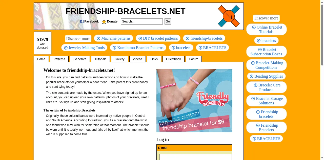 Preview of friendship-bracelets.net