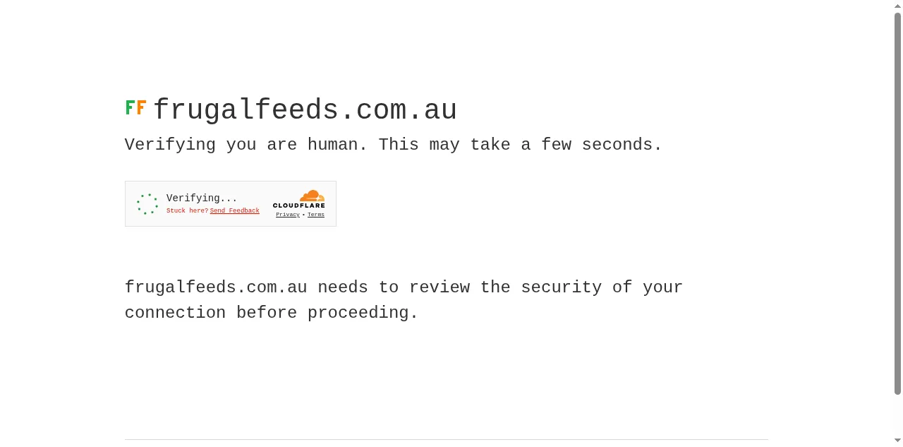 Preview of frugalfeeds.com.au