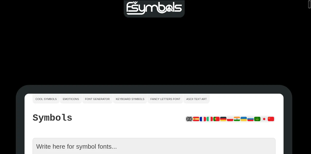 Preview of fsymbols.com