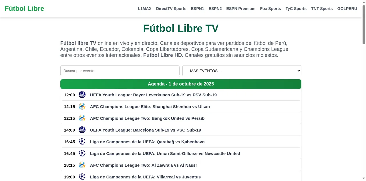 Preview of futbollibreonline.org