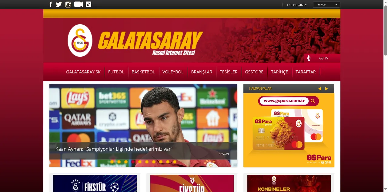Preview of galatasaray.org