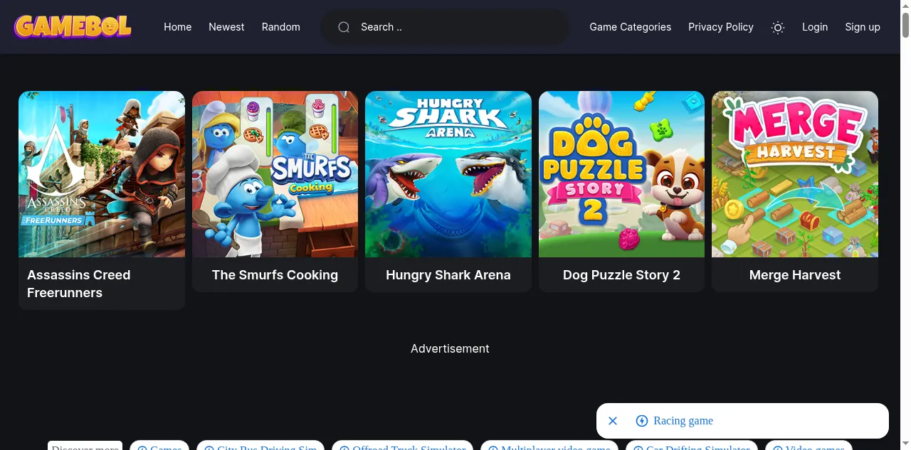 Preview of gamebol.com