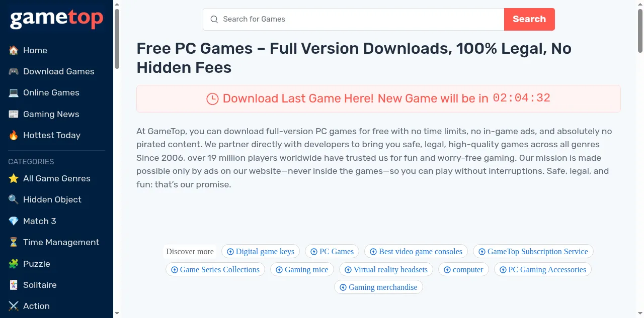 Preview of gametop.com
