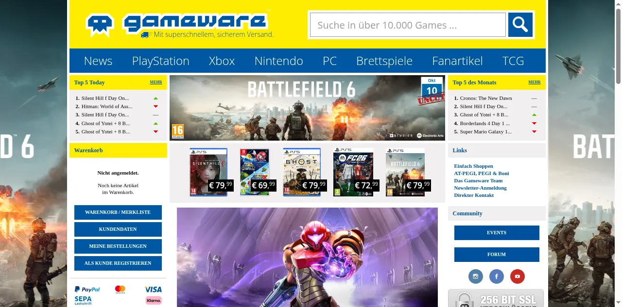 Preview of gameware.at