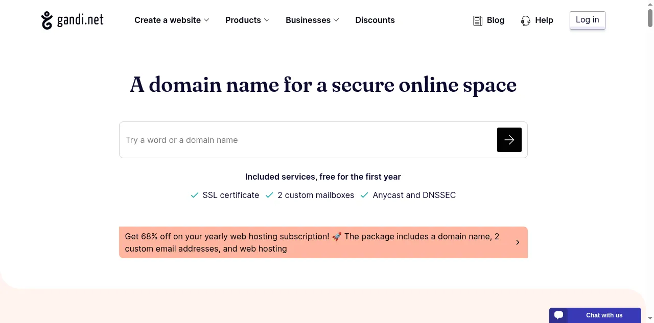 Preview of gandi.net
