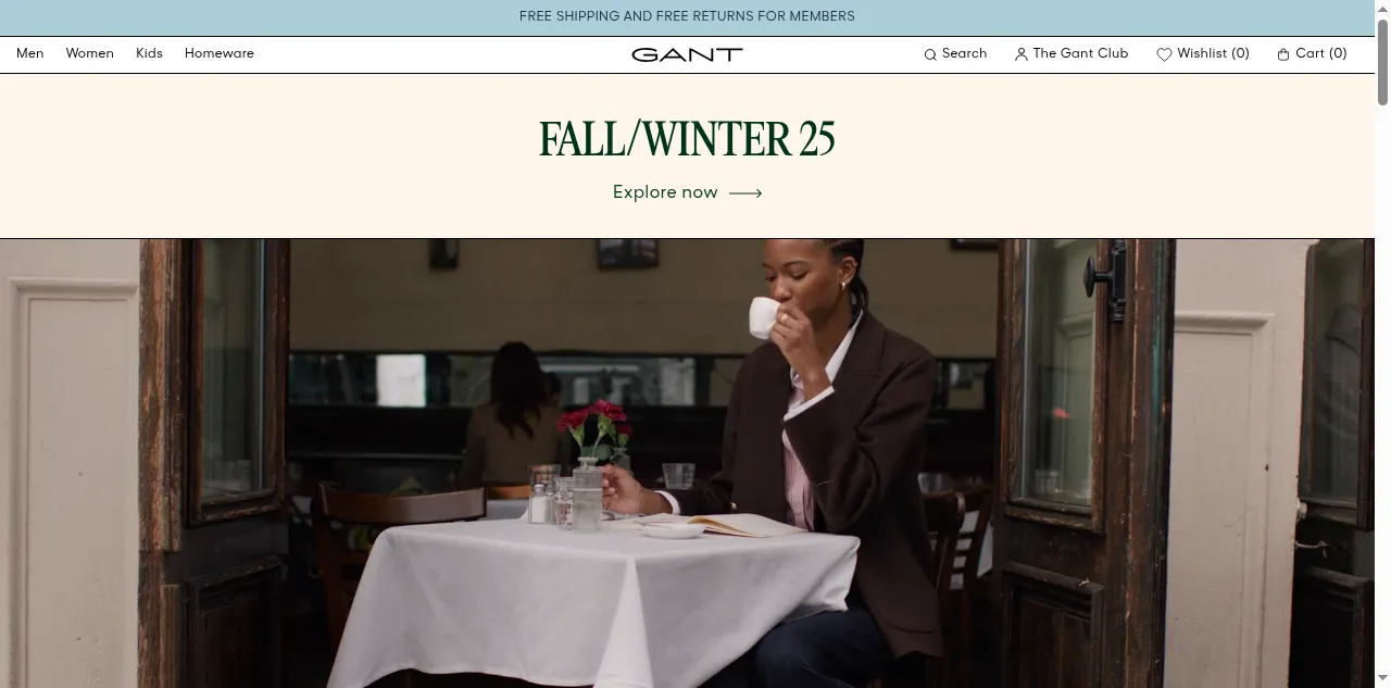 Preview of gant.co.uk