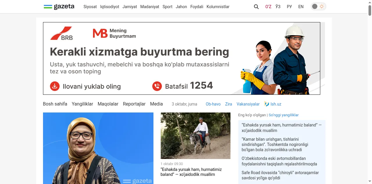 Preview of gazeta.uz