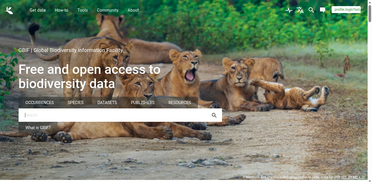 Preview of gbif.org