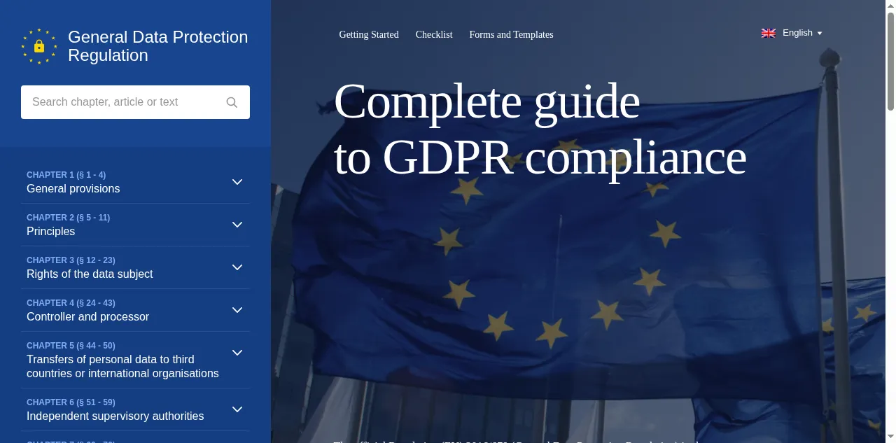 Preview of gdprinfo.eu