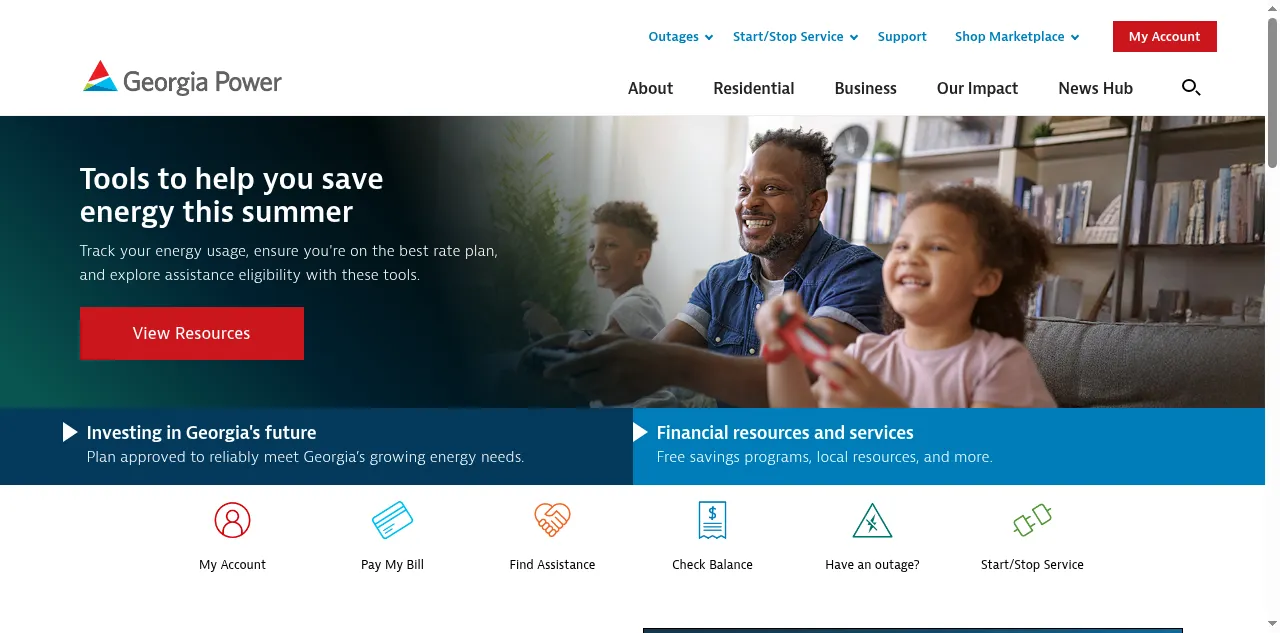 Preview of georgiapower.com