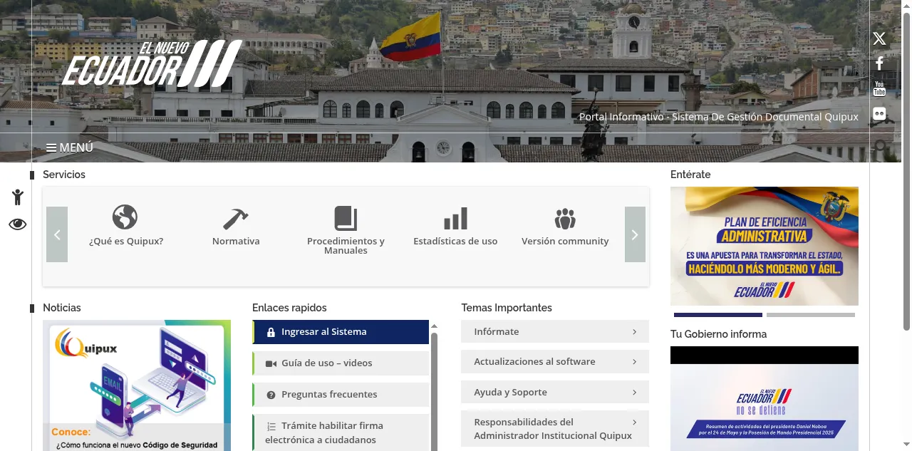Preview of gestiondocumental.gob.ec