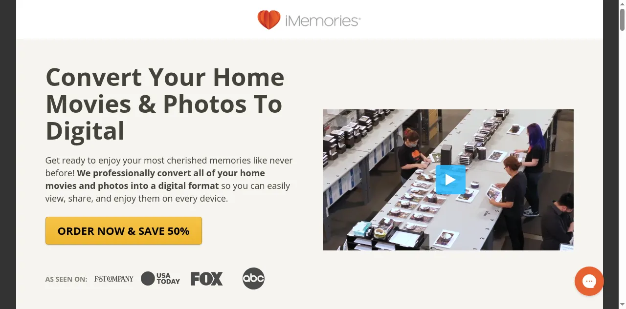 Preview of getimemories.io