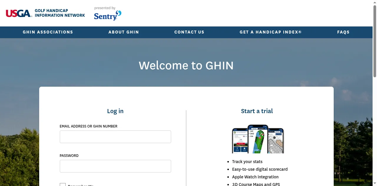 Preview of ghin.com