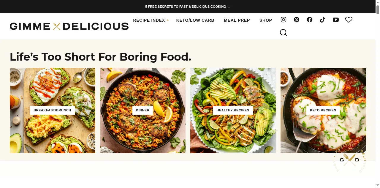 Preview of gimmedelicious.com