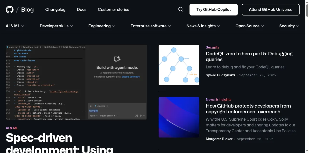 Preview of github.blog