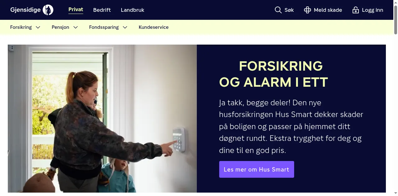 Preview of gjensidige.no