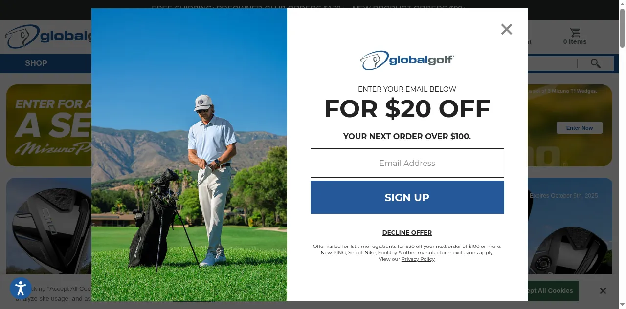 Preview of globalgolf.com