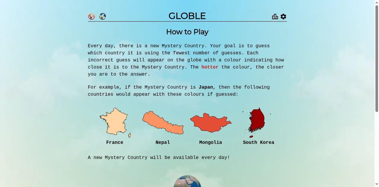 Preview of globle-game.com