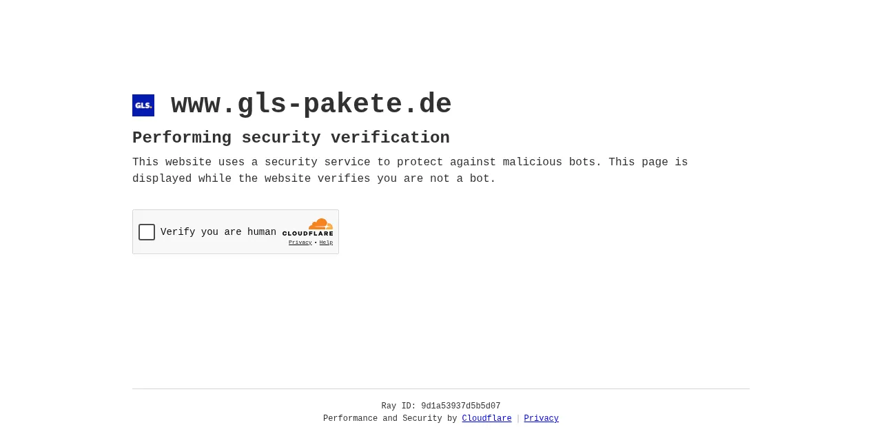 Preview of gls-pakete.de