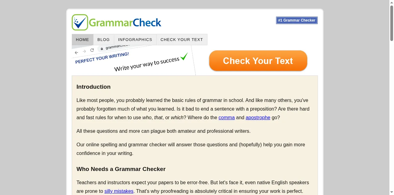 Preview of grammarcheck.net