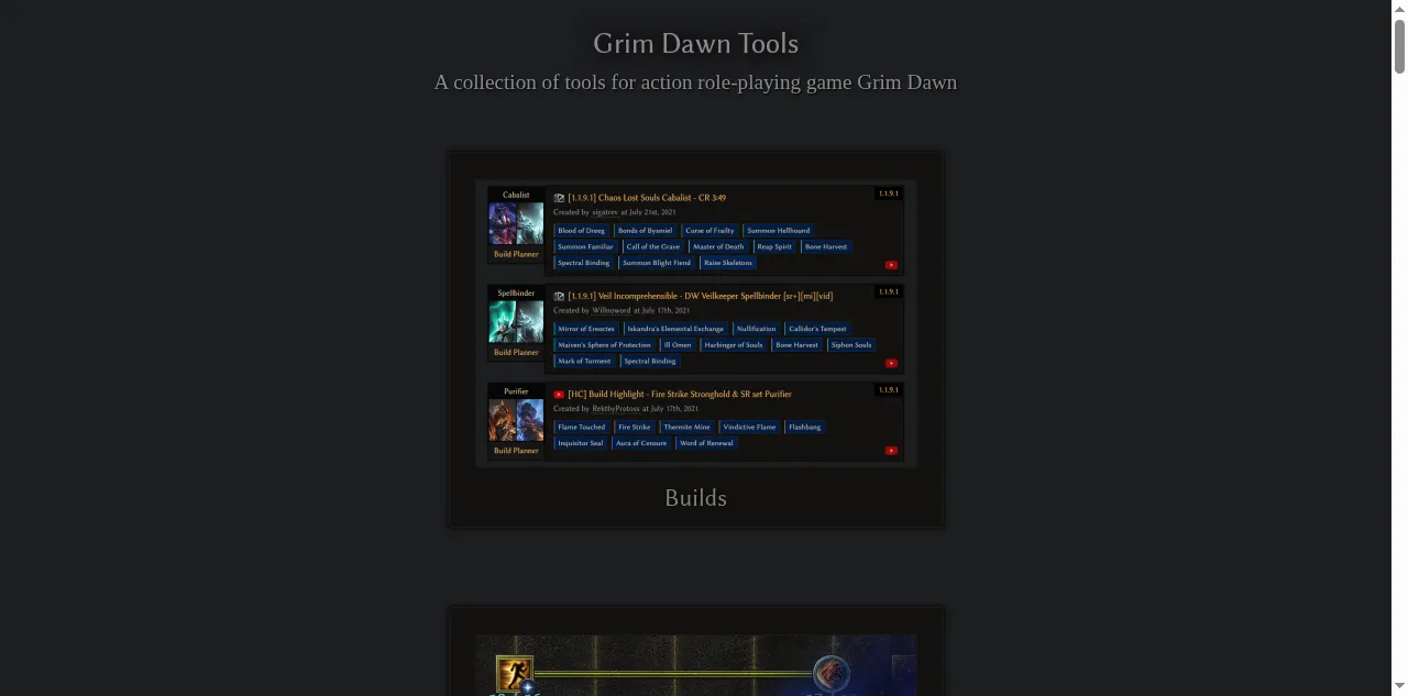 Preview of grimtools.com