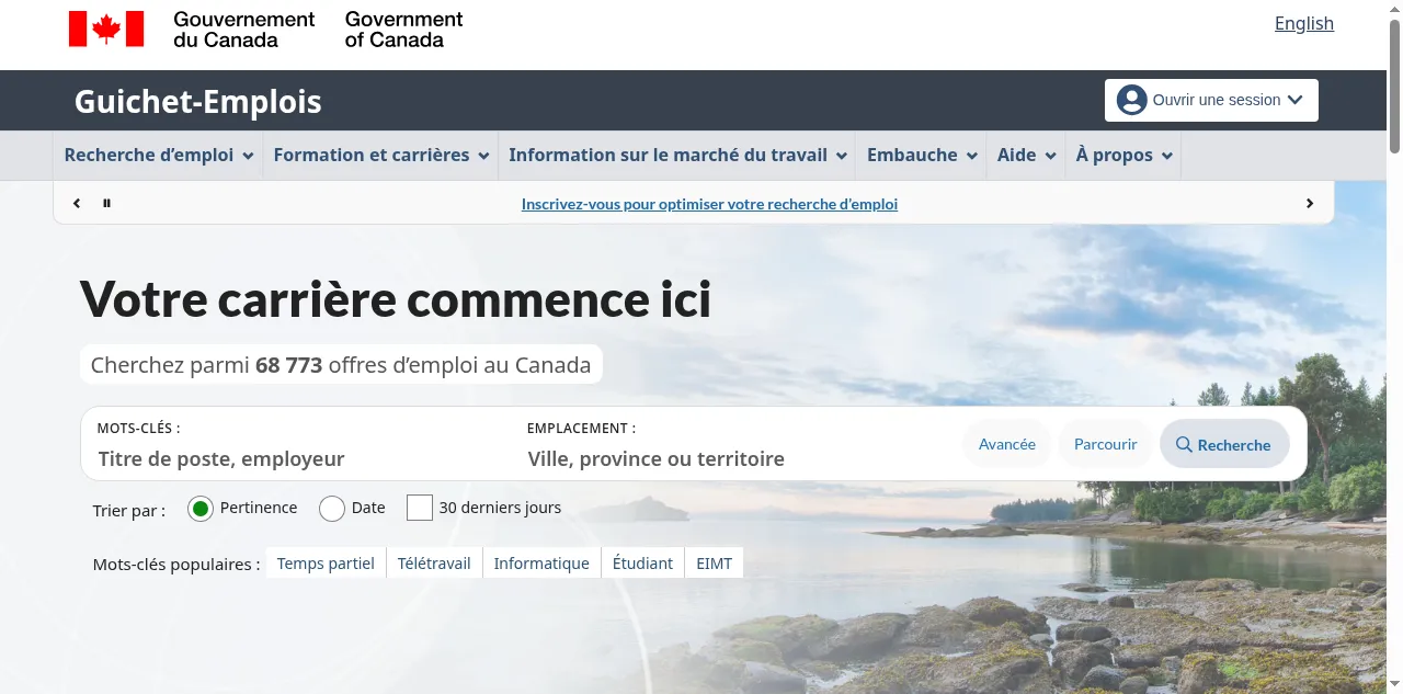 Preview of guichetemplois.gc.ca