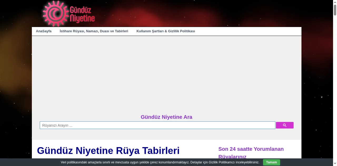 Preview of gunduzniyetine.com