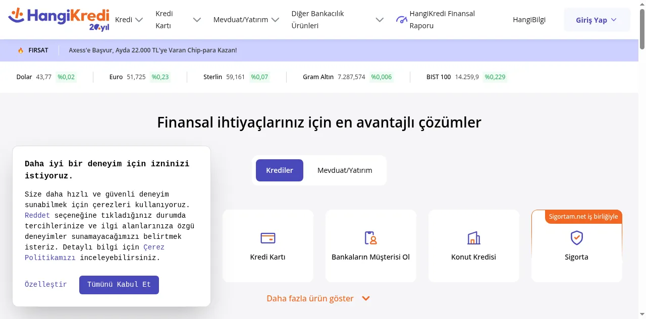 Preview of hangikredi.com