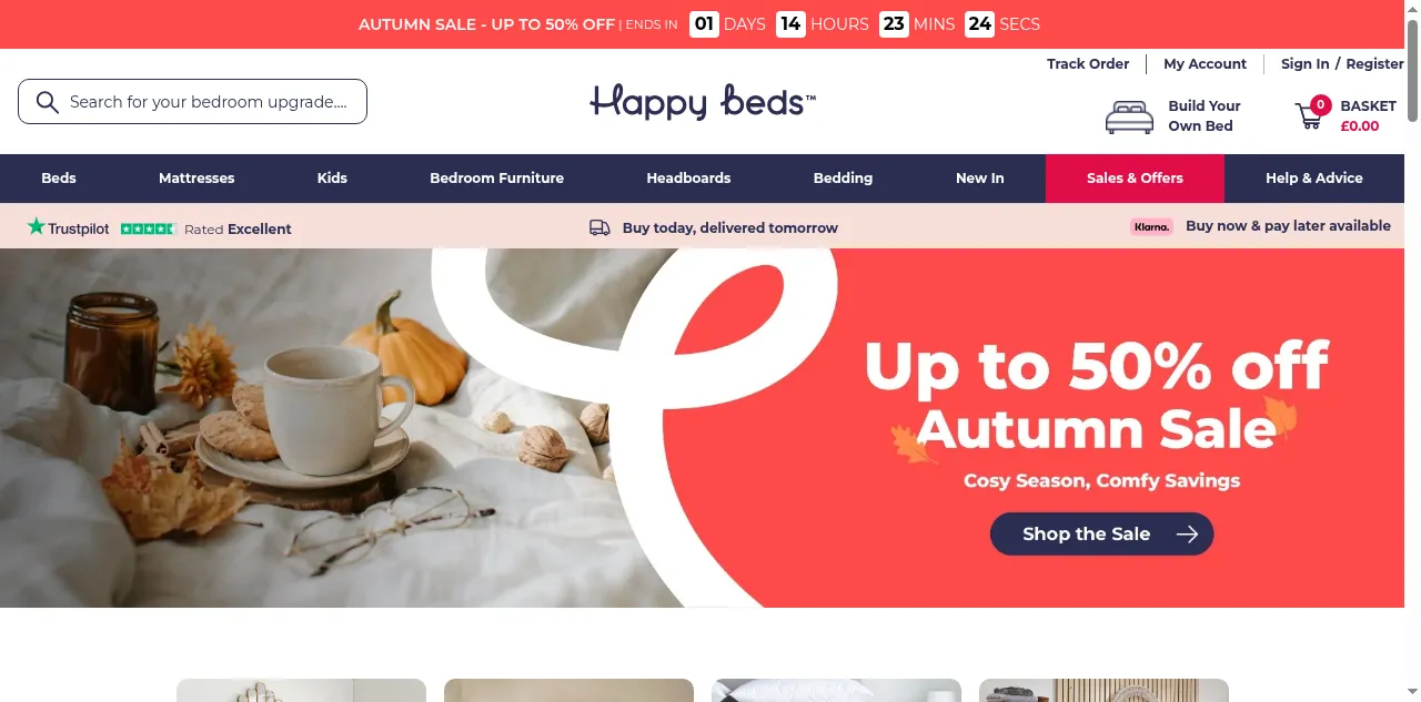 Preview of happybeds.co.uk