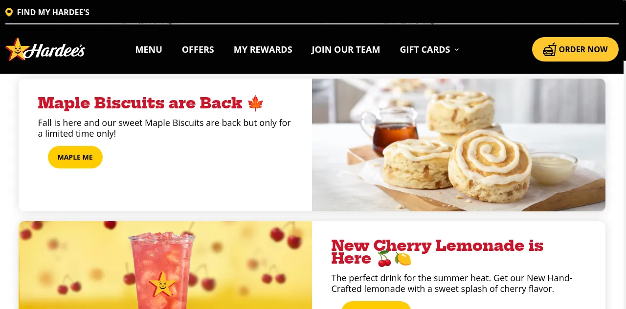 Preview of hardees.com