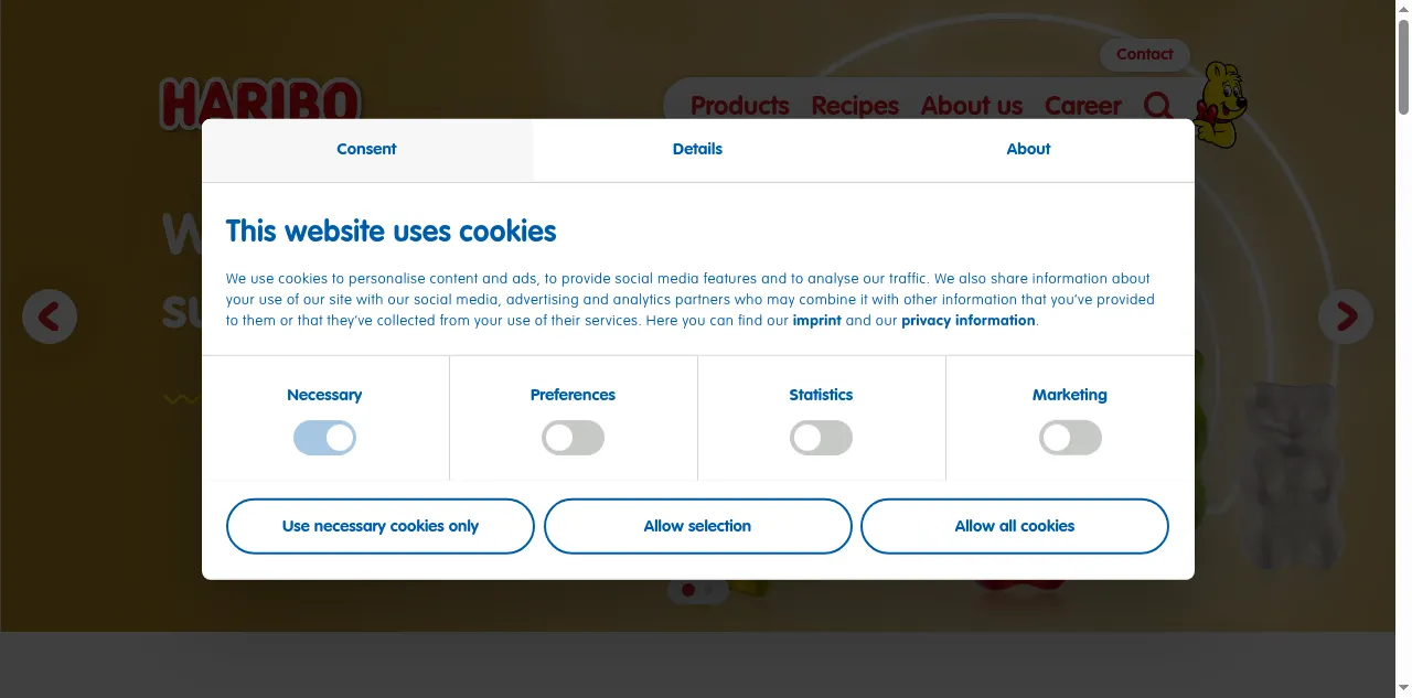 Preview of haribo.com